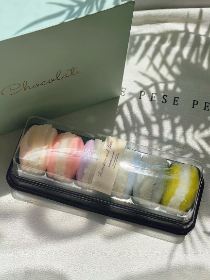6pcs Orange Macaron Squishy Gift Box Stress Relief Toy