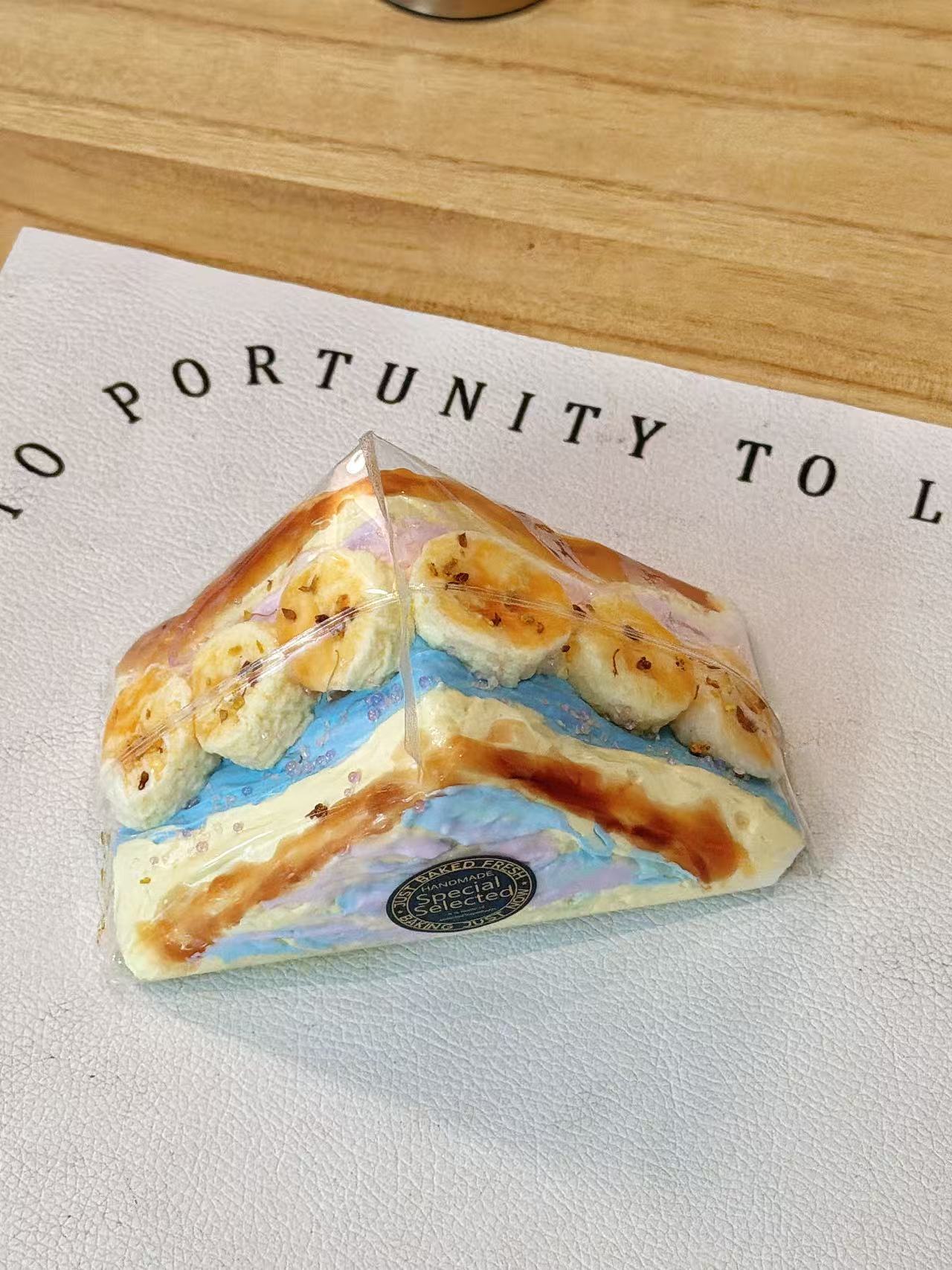 Bread-Banana Taro Sea Salt Filling Sandwich Squishy