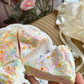 Orange Little Candy Cake Slice Squishy – Pastel Rainbow Cream Dessert Slow Rising Squishy