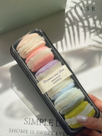 6pcs Orange Macaron Squishy Gift Box Stress Relief Toy