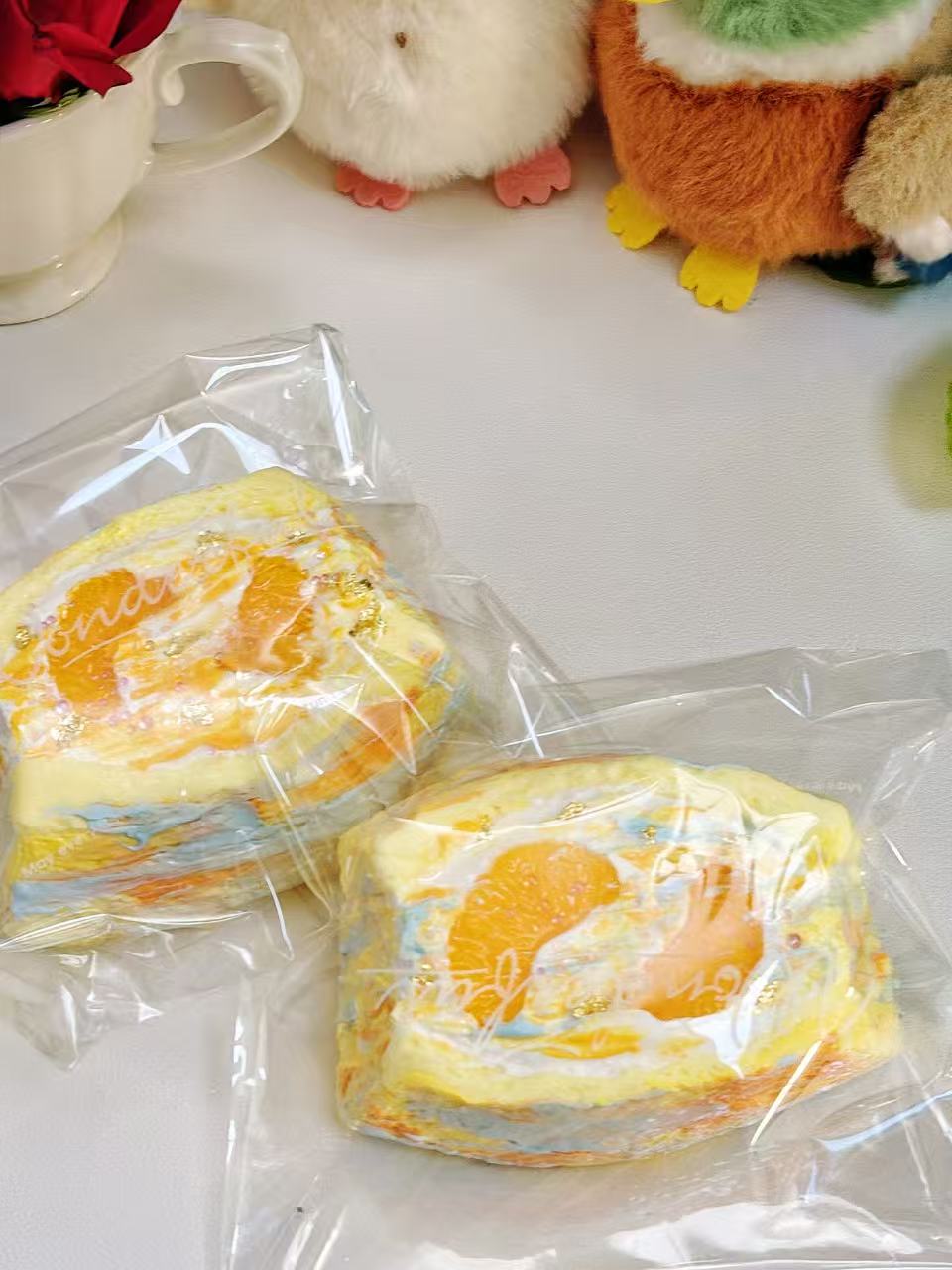 Bread-Orange Sea Oil Painting Sandwich Squishy