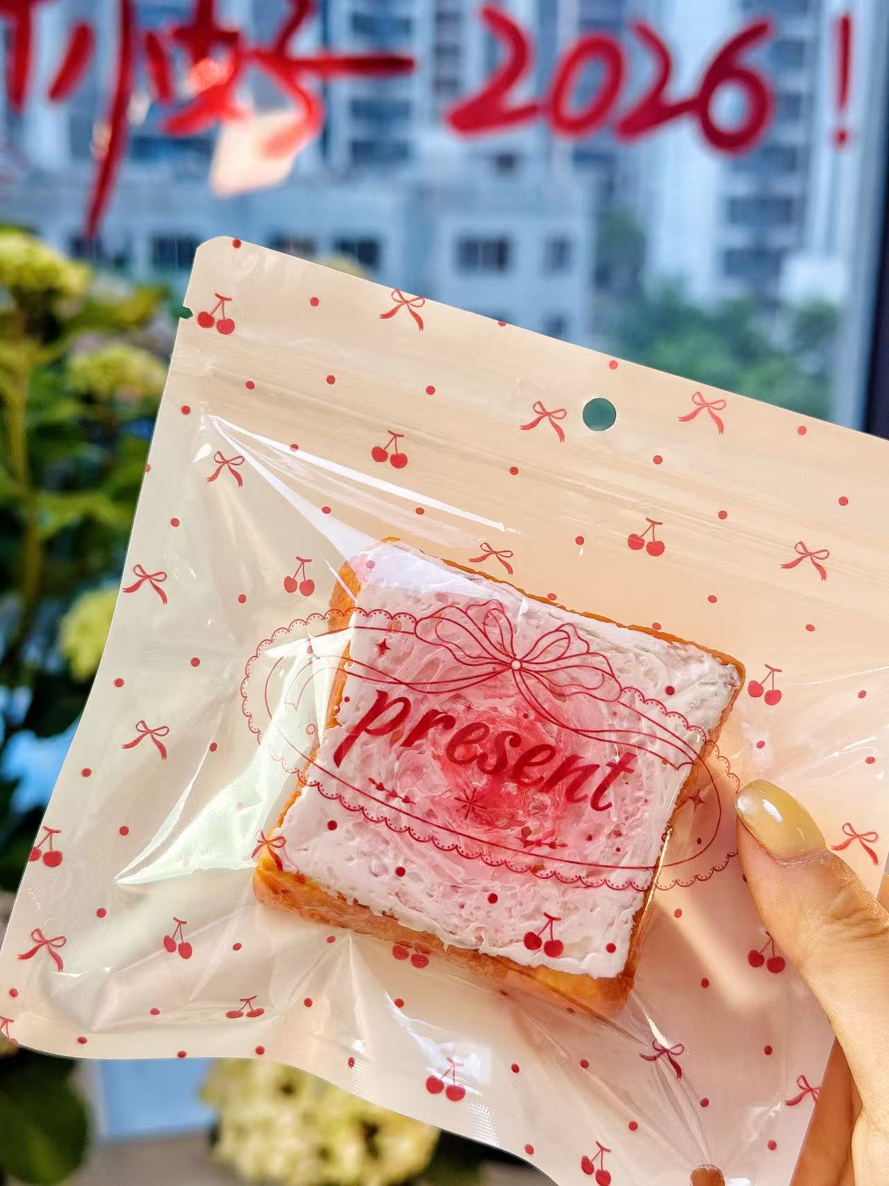Bread-Pink Toast Series Squishy