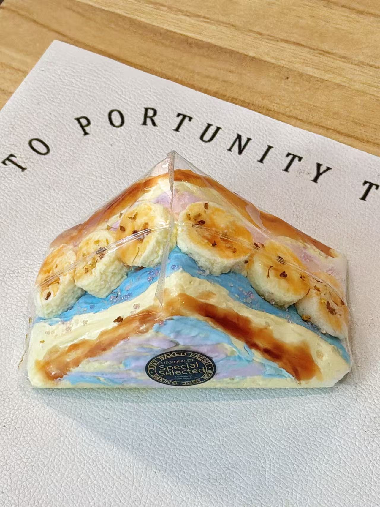 Bread-Banana Taro Sea Salt Filling Sandwich Squishy