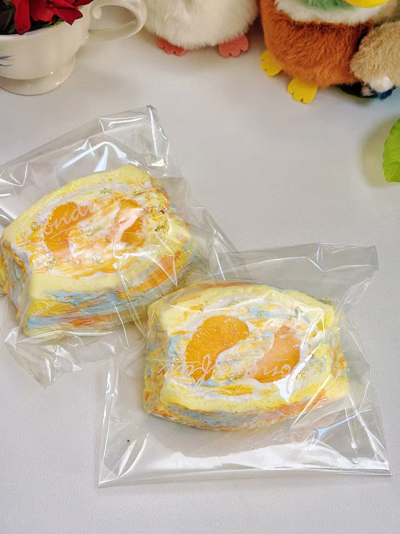 Bread-Orange Sea Oil Painting Sandwich Squishy